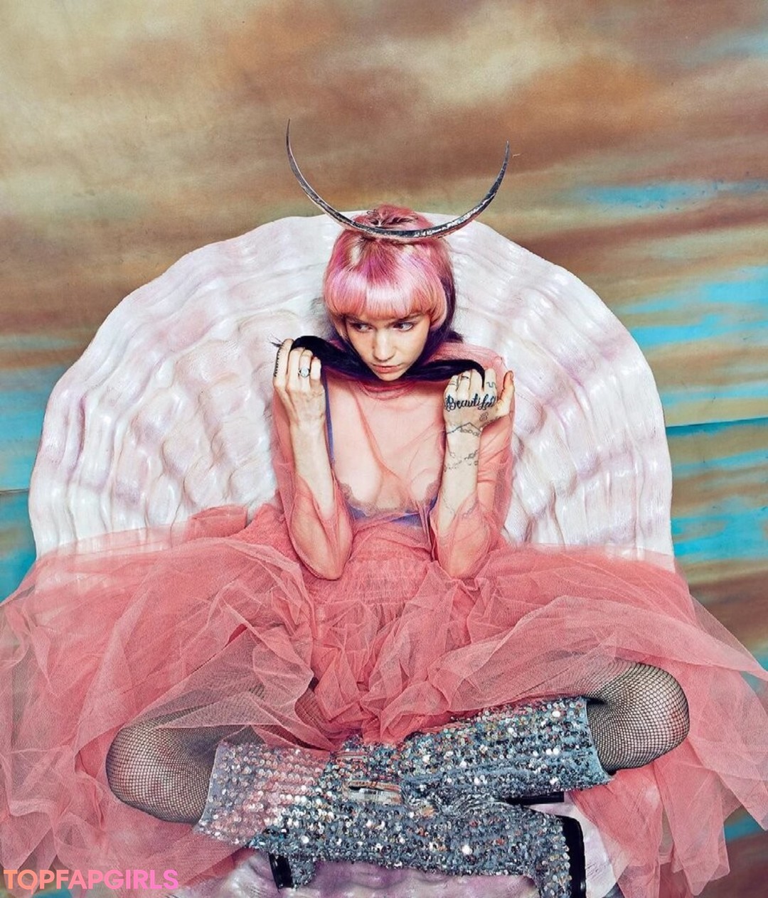 Grimes model high quality photo