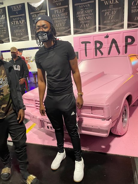 Tall Black LaidBack art model photos