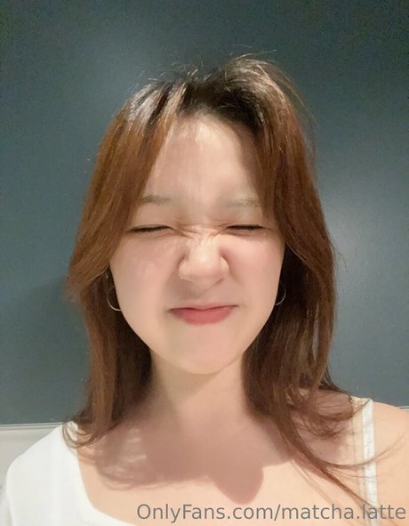 matcha latte erotic model photo