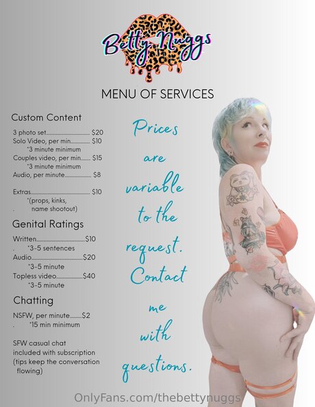 Thebettynuggs sex tape onlyfans