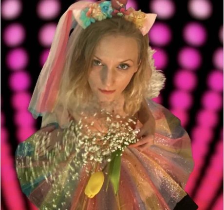 pink princess on sky naked star image