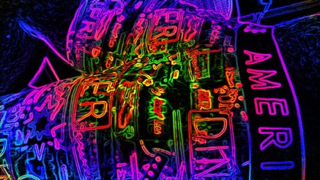 Neon and Nude model art photos