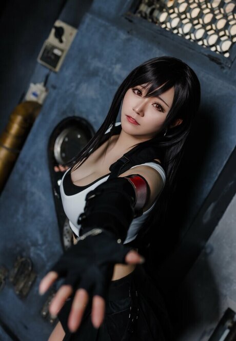 Tifa Cosplay 完璧なモデル 写真